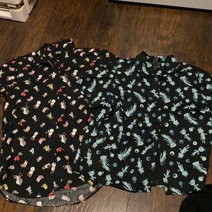 Hot topic bundle of 2 button up shirts